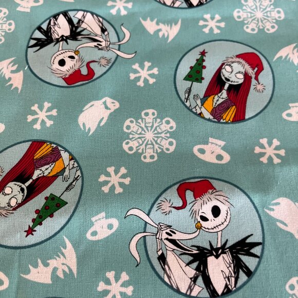 Fun THE NIGHTMARE BEFORE CHRISTMAS Handmade Cotton Pillowcase Standard/Queen - Picture 2 of 2